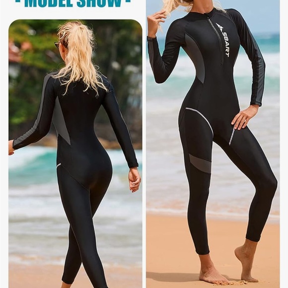Women’s One Piece Wetsuit Full Body Surfing Suit UV Sun Protection Swimsuit - Picture 3 of 5